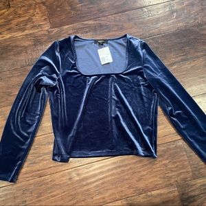 Blue Velvet Long SleeveTop